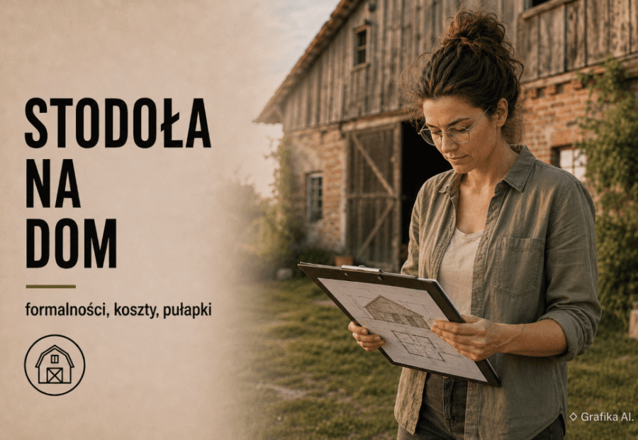 Jak przerobić stodołę na dom i nie utknąć między gminą, starostwem a kosztowną przebudową