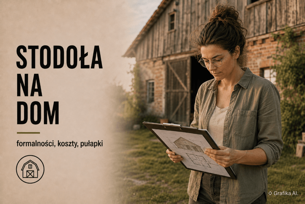 Jak przerobić stodołę na dom i nie utknąć między gminą, starostwem a kosztowną przebudową
