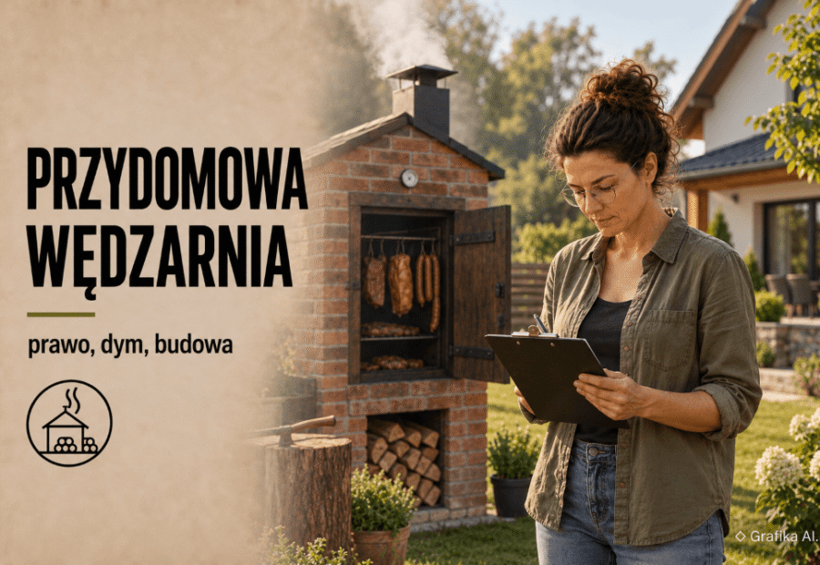 Przydomowa wędzarnia z cegły lub drewna